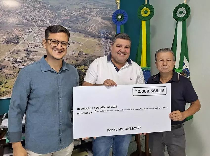 Câmara de Bonito devolve duodécimo ao Executivo